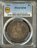 1841 Seated Liberty Dollar, XF45, PCGS (11867)