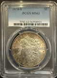 1878-S Morgan Silver Dollar, MS63 PCGS (11898)