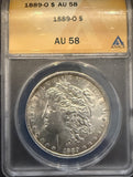 1889-O Morgan Silver Dollar, AU58 ANACS (11904)