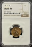 1870 Indian Head Cent, MS65RB NGC (11975)