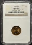 1904 Indian Head Cent, MS64RD NGC (11980)
