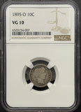 1895-O Barber Dime, VG10 NGC, (11984)