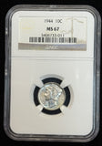 1944 Mercury Head Dime, MS67, NGC (12030)