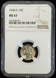 1944-S Mercury Head Dime, MS67, NGC (12034).