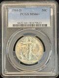1944-D Walking Liberty Half Dollar, MS66+ PCGS (12068)