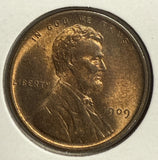 1909-P VDB Lincoln Wheat Cent, MS60+ Red (12103)