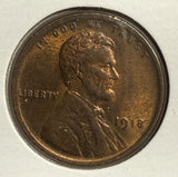 1918-P Lincoln Wheat Cent, MS60+ Red/Brown (12105)