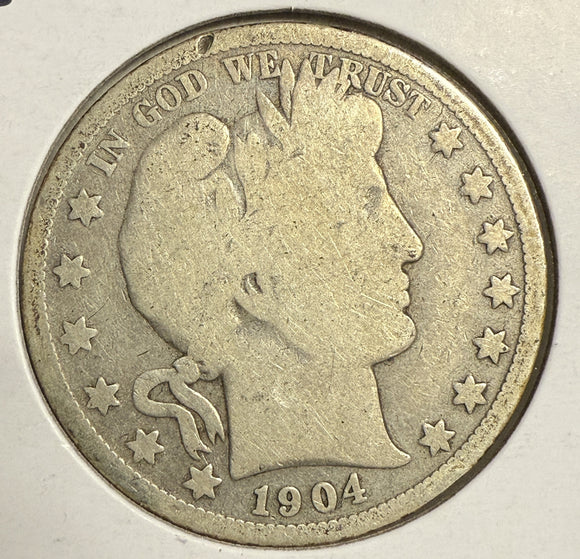 1904-O Barber Half Dollar, Circulated. (12117)