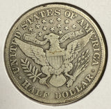 1911-S Barber Half Dollar, Circulated. (12127)