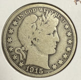 1915 Barber Half Dollar, Circulated. (12131)