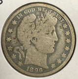 1896-O Barber Half Dollar, Circulated. (12153)