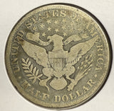1896 Barber Half Dollar, Circulated. (12155)