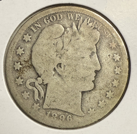 1896-S Barber Half Dollar, Circulated. (12157)