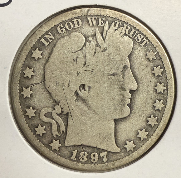 1897-O Barber Half Dollar, Circulated. (12159)