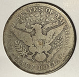 1901-S Barber Half Dollar, Circulated. (12163)