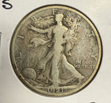 1921-S Walking Liberty Half Dollar, Fine. (12179)