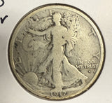1917-D Obv Walking Liberty Half Dollar, VG (12189)