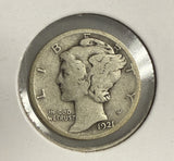 1921-D Mercury Head Dime, Fine (12243)
