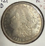 1921-D Morgan Silver Dollar, MS60+PL (12249)