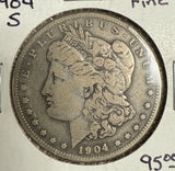 1904-S  Morgan Silver Dollar, Fine (12253)