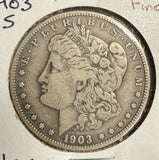 1903-S  Morgan Silver Dollar, Fine (12267)