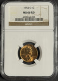 1954-S Lincoln Cent, MS66RD NGC (12341)
