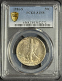1916-S Walking Liberty Half Dollar, AU58 PCGS (12345)