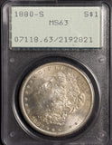 1880-S Morgan Silver Dollar, MS63 PCGS  (12361)