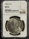 1903-O Morgan Silver Dollar, MS62 NGC,  (12397)