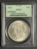 1921 Morgan Silver Dollar, MS63 PCGS OGH,  (12405)