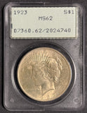 1923 Peace Silver Dollar, MS62 PCGS, (12424)