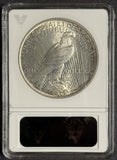 1924 Peace Silver Dollar, Reverse Struck Thru. ANACS Soapbox Holder (12434)