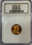1938-D Lincoln Cent MS67RD NGC, (12544)