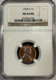 1928-D Lincoln Cent MS64RB NGC, (12572)