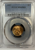1927 Lincoln Cent MS65RD PCGS, (12580)