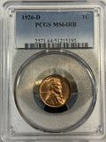 1926-D Lincoln Cent MS64RB PCGS, (12584)
