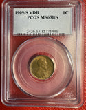 1909-SVDB Lincoln Cent, MS63BN PCGS (12639)