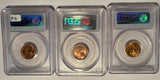 1946 P ,D ,S Lincoln Cents. MS66RD PCGS, (12656)