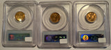 1937 P ,D ,S Lincoln Cents. MS66RD PCGS, (12660)
