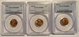 1947 P ,D ,S Lincoln Cents. MS66RD PCGS, (12670)