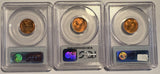 1947 P ,D ,S Lincoln Cents. MS66RD PCGS, (12670)