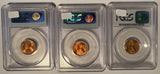 1950 P ,D ,S Lincoln Cents. MS66RD PCGS, (12674)