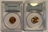 1956 P ,D,  Lincoln Cents. MS66RD PCGS, (12684)
