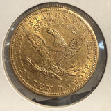 1901-S $10 Liberty Coronet Head Gold Coin, MS60+. (12715)