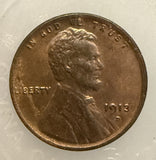 1913-D Lincoln Wheat Cent, MS60+BN (12802)