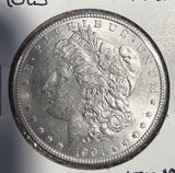 1901-S Morgan Silver Dollar, MS60+. (12961)
