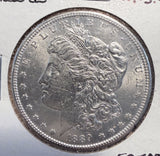 1888-S Morgan Silver Dollar, Choice MS60+. (12997).
