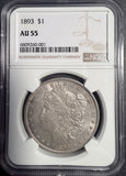 1893 Morgan Silver Dollar, AU55 NGC. (13026)