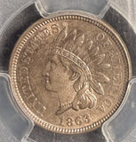 1863 Indian Head Cent, MS62 PCGS. (13030)