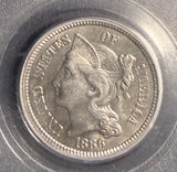 1886 3Ct Nickel, Proof 65 PCGS (13034)